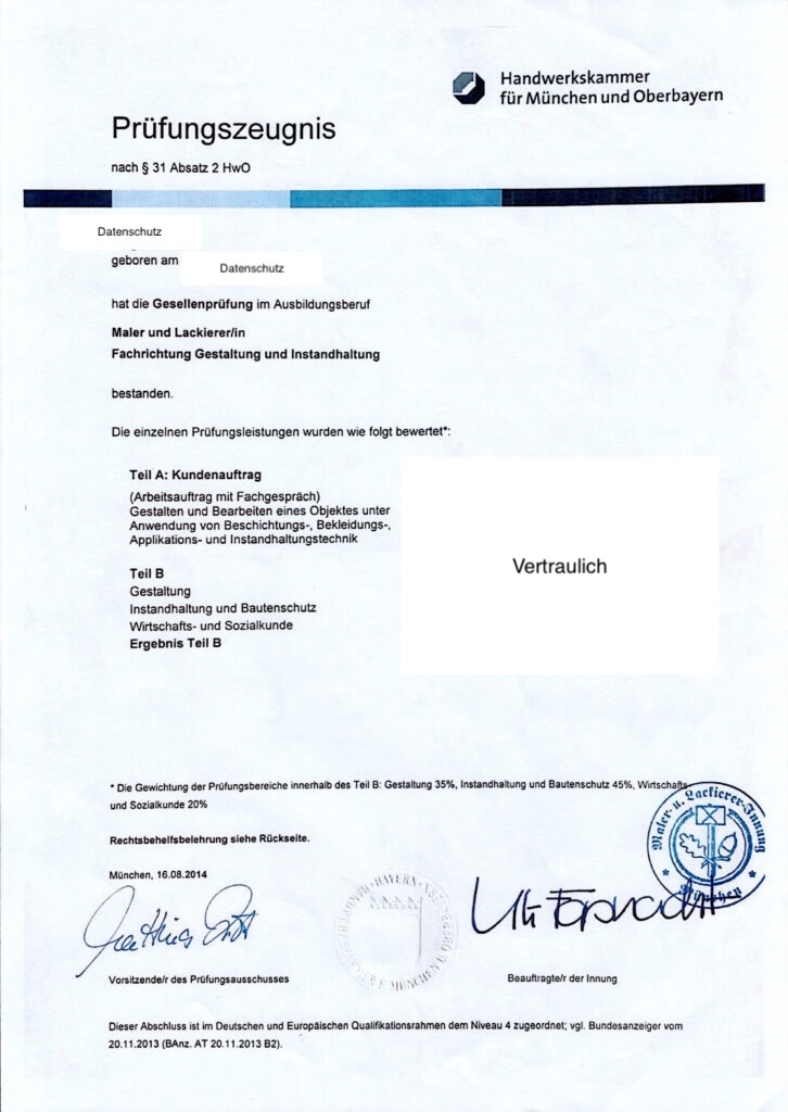 Zertifikat Gebäudereinigung Friedensengel Objektbetreuung