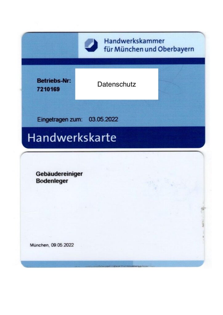 Qualifikationsnachweis Friedensengel Objektbetreuung München